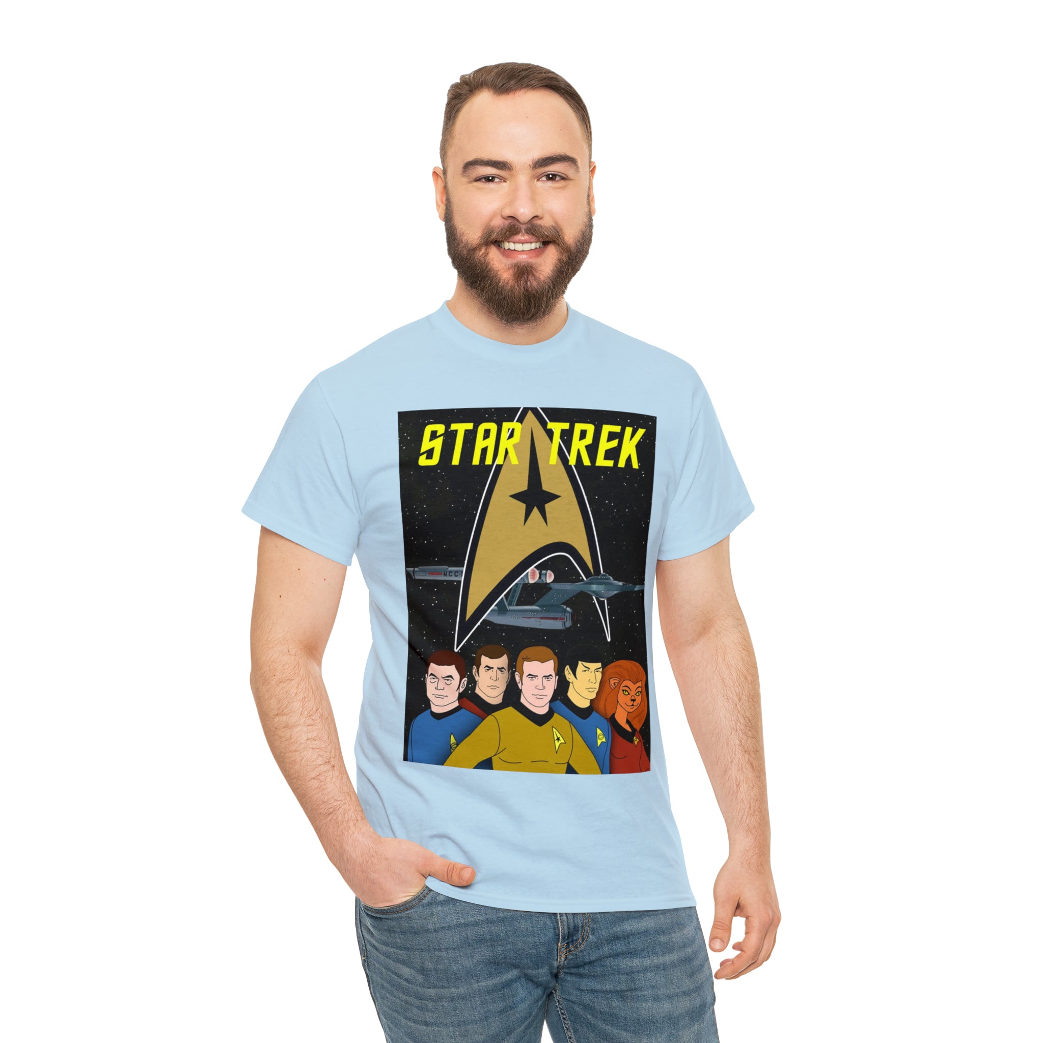 Star Trek Cartoon- Unisex Heavy Cotton T-Shirt - Creations by Chris and Carlos